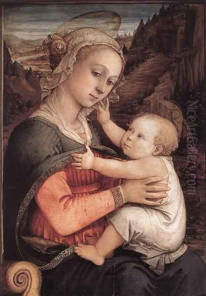 Madonna and Child 1460s Oil Painting by Fra Filippo Lippi