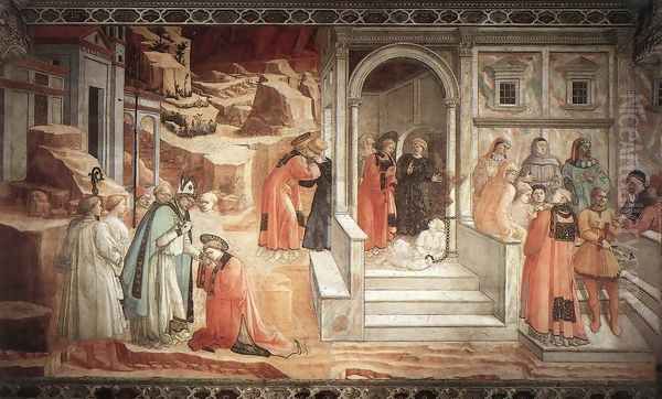 Disputation in the Synagogue 1452-65 Oil Painting by Fra Filippo Lippi