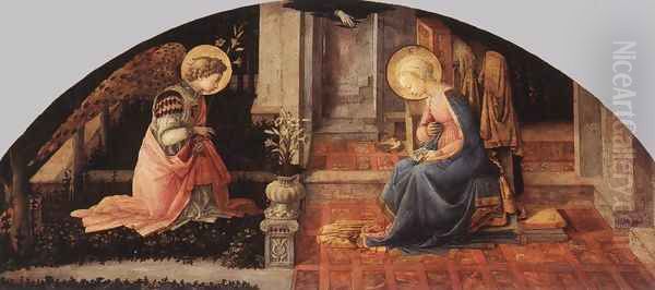 The Annunciation 1448-50 Oil Painting by Fra Filippo Lippi