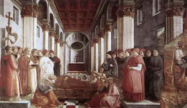 The Saint's Funeral 1460 Oil Painting by Fra Filippo Lippi