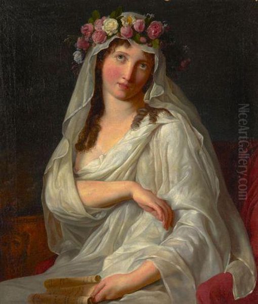 Vestale Oil Painting by Jacques Louis David