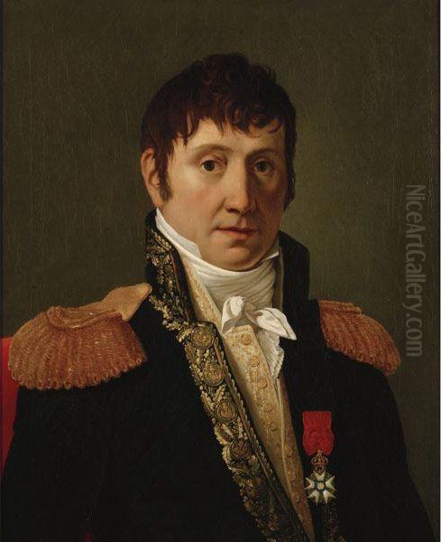 Portrait Of A French Officer Oil Painting by Jacques Louis David