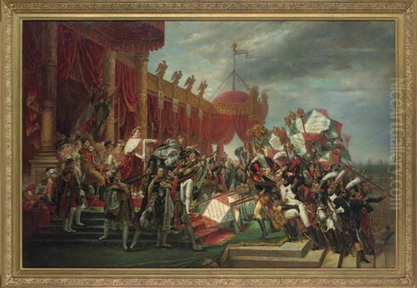 The Distribution Of The Eagle Standards Oil Painting by Jacques Louis David