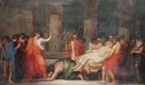 The Raising Of Lazarus Oil Painting by Jacques Louis David