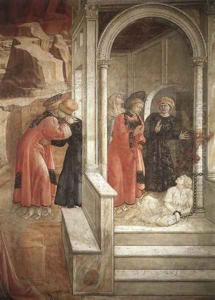 Disputation in the Synagogue (detail-2) 1452-65 Oil Painting by Fra Filippo Lippi