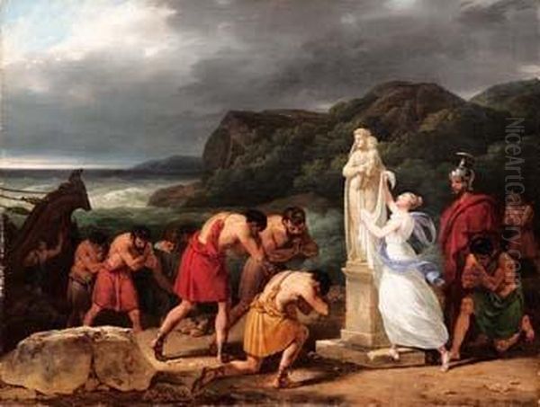 I Cristiani Ad Antiochia Oil Painting by Jacques Louis David