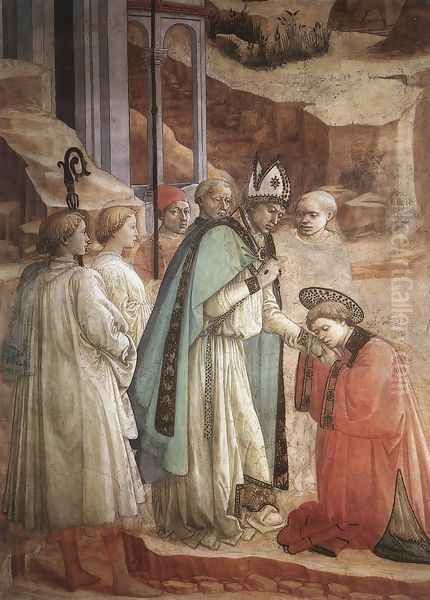 Disputation in the Synagogue (detail-1) 1452-65 Oil Painting by Fra Filippo Lippi