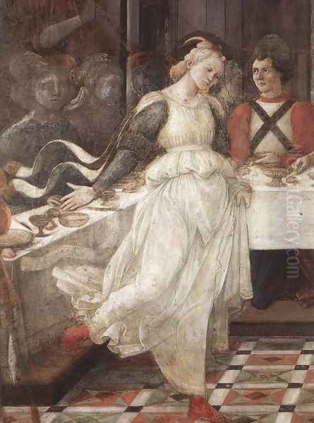 Herod's Banquet (detail-1) 1452-65 Oil Painting by Fra Filippo Lippi