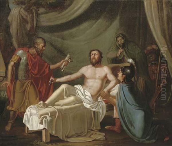 The Death Of Socrates Oil Painting by Jacques Louis David