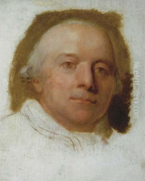 Portrait Of A Gentleman, A Study Oil Painting by Jacques Louis David