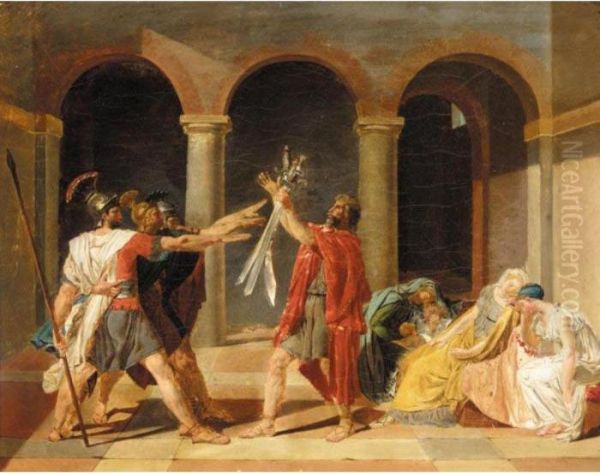 The Oath Of The Horatii Oil Painting by Jacques Louis David