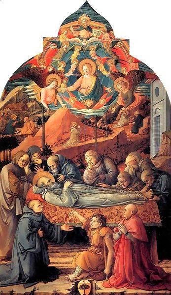 Funeral of St Jerome Oil Painting by Fra Filippo Lippi