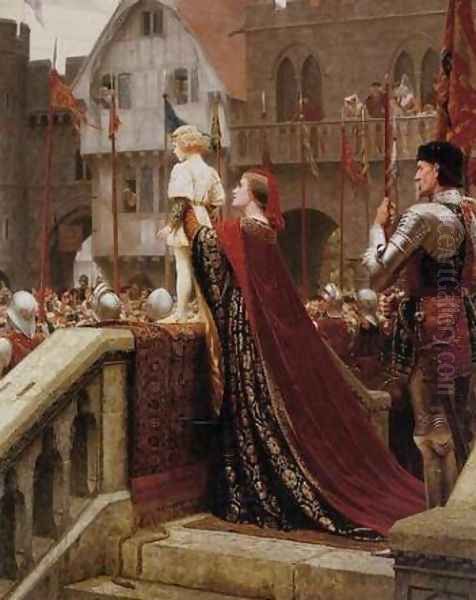 A little prince likely in time to bless a royal throne Oil Painting by Edmund Blair Blair Leighton