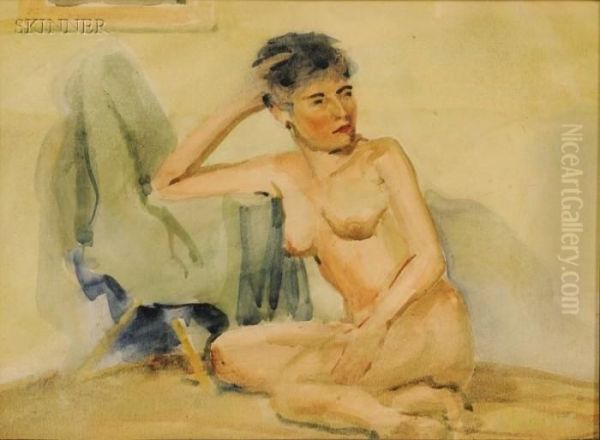 Nude Study Oil Painting by Arthur Bowen Davies