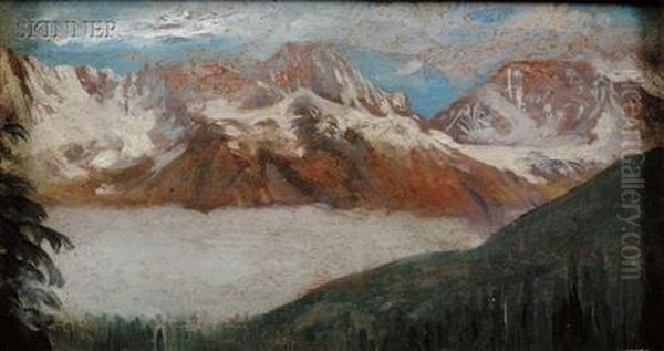 Near Glacier, Allea, Canada Oil Painting by Arthur Bowen Davies