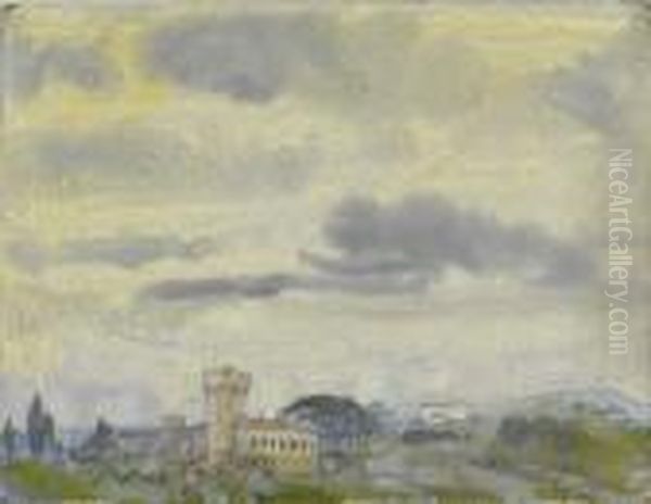 The Castle Oil Painting by Arthur Bowen Davies