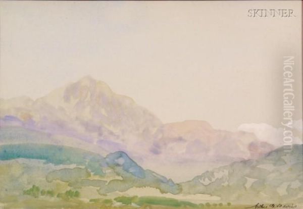 Mountain View Oil Painting by Arthur Bowen Davies