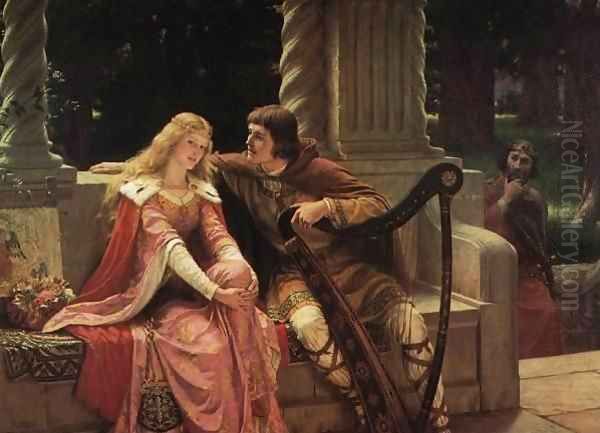 Tristan and Isolde Oil Painting by Edmund Blair Blair Leighton