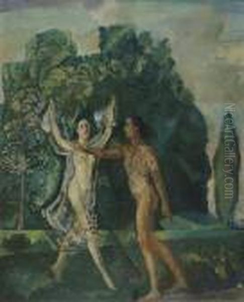 Dance Of Love Oil Painting by Arthur Bowen Davies