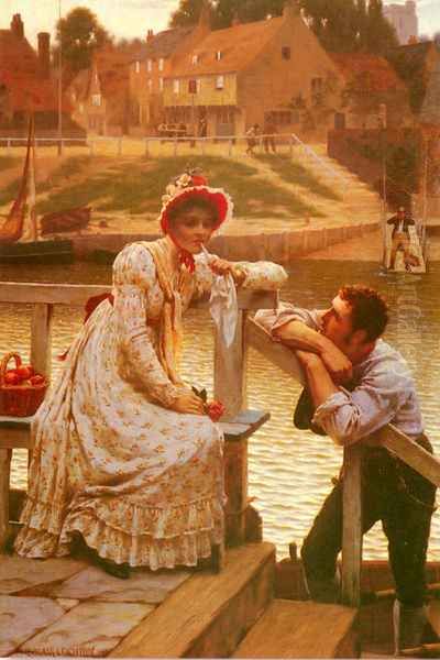 Courtship Oil Painting by Edmund Blair Blair Leighton