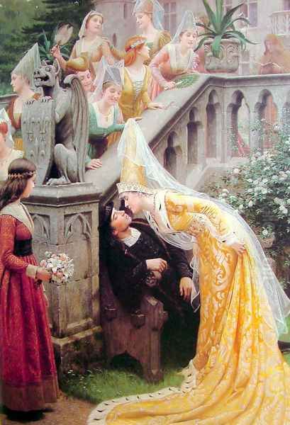 Alain Chartier Oil Painting by Edmund Blair Blair Leighton