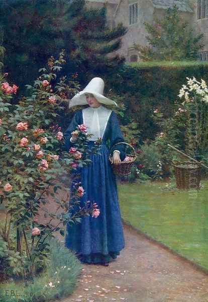 The Roses' Day Oil Painting by Edmund Blair Blair Leighton