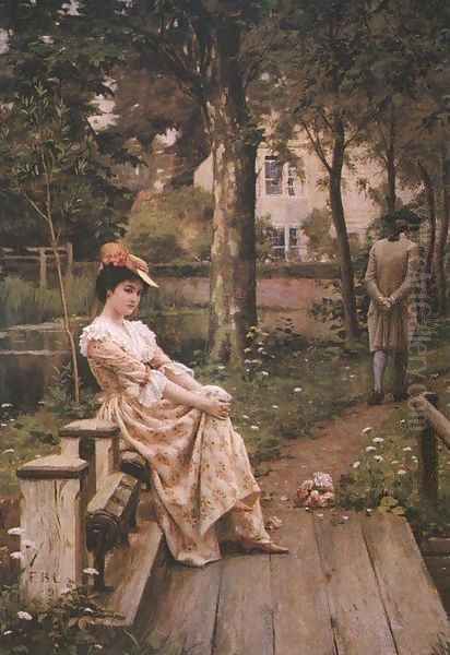 Off Oil Painting by Edmund Blair Blair Leighton