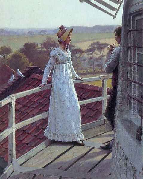 The Windmiller's Guest Oil Painting by Edmund Blair Blair Leighton