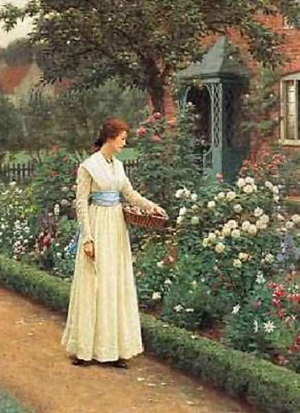 Summer Roses Oil Painting by Edmund Blair Blair Leighton