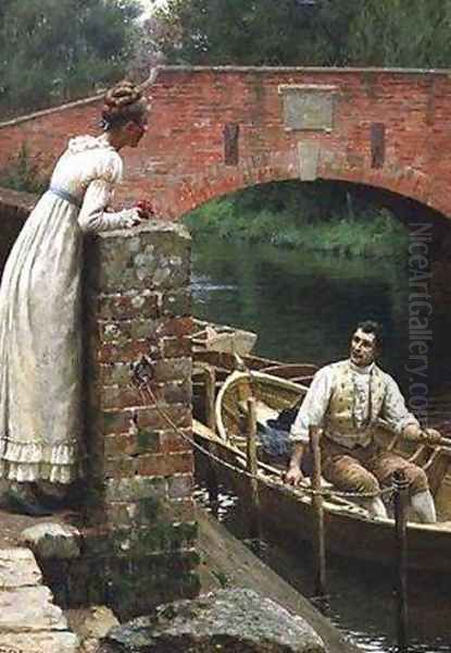 The Fond Farewell Oil Painting by Edmund Blair Blair Leighton