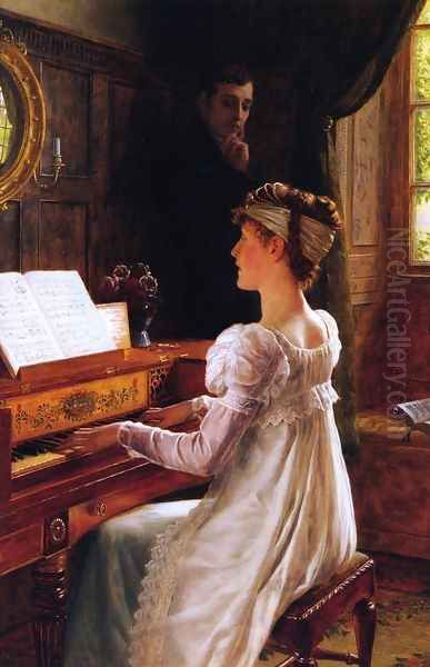 Courtship 2 Oil Painting by Edmund Blair Blair Leighton