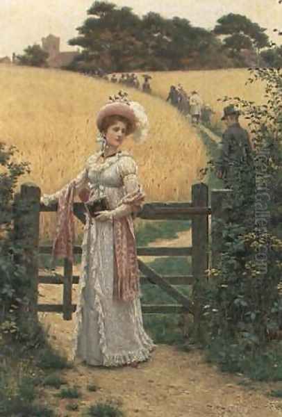 Sunday Morning Oil Painting by Edmund Blair Blair Leighton