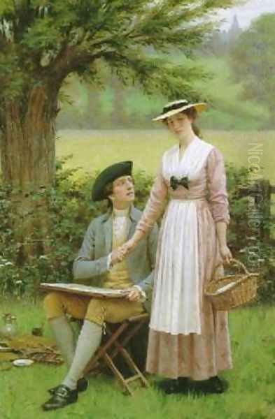 The Lord of Burleigh, Tennyson Oil Painting by Edmund Blair Blair Leighton