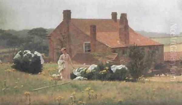 Wash Day Oil Painting by Edmund Blair Blair Leighton