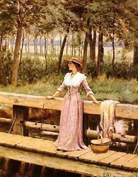 Waiting Oil Painting by Edmund Blair Blair Leighton