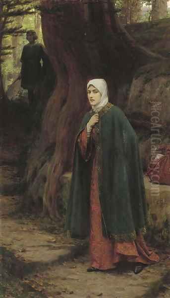 The Footstep Oil Painting by Edmund Blair Blair Leighton