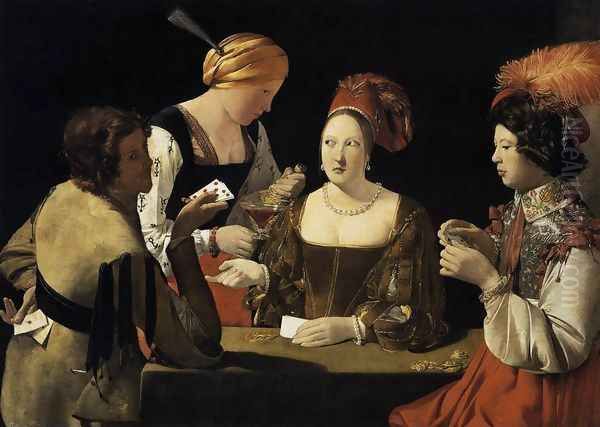 Cheater with the Ace of Diamond 1635 Oil Painting by Georges de La Tour