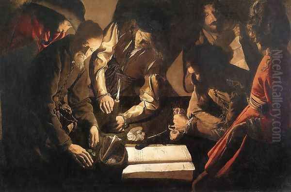 The Payment of Dues 1630-35 Oil Painting by Georges de La Tour