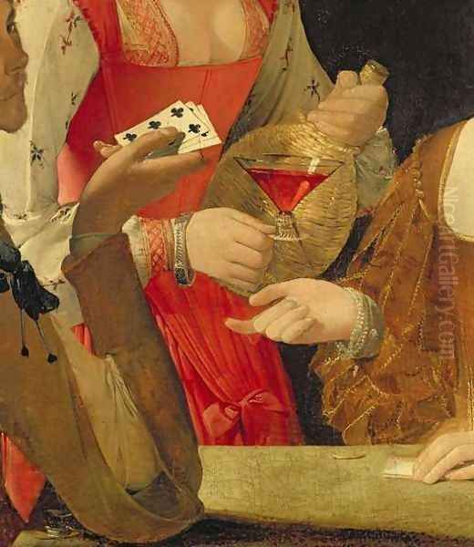 The Cheat with the Ace of Clubs 2 Oil Painting by Georges de La Tour