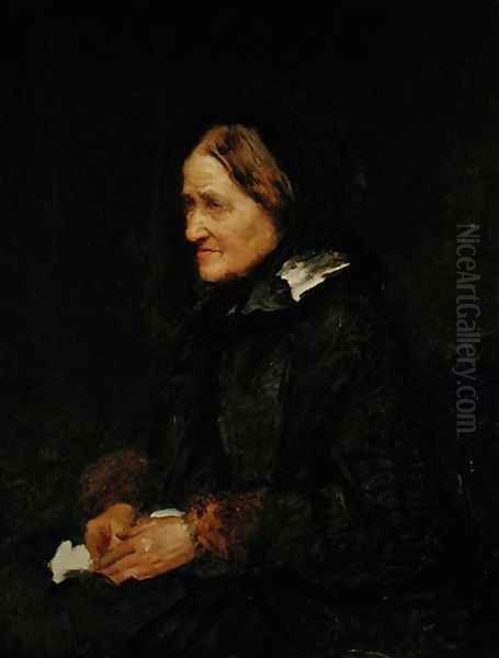 Helene Leibl, the Aunt of the Artist, 1867 Oil Painting by Wilhelm Leibl