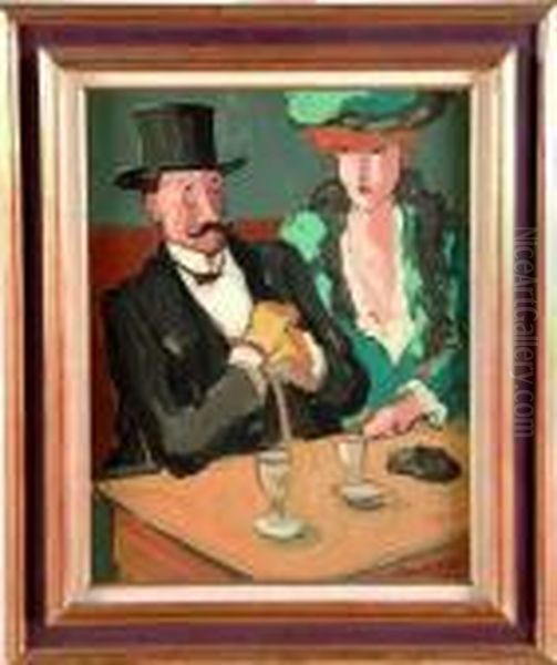 le Couple Oil Painting by Pierre De Belay