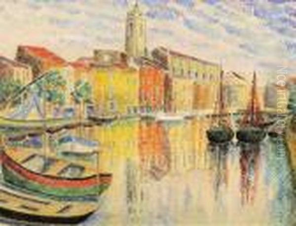 Saint-tropez Oil Painting by Pierre De Belay