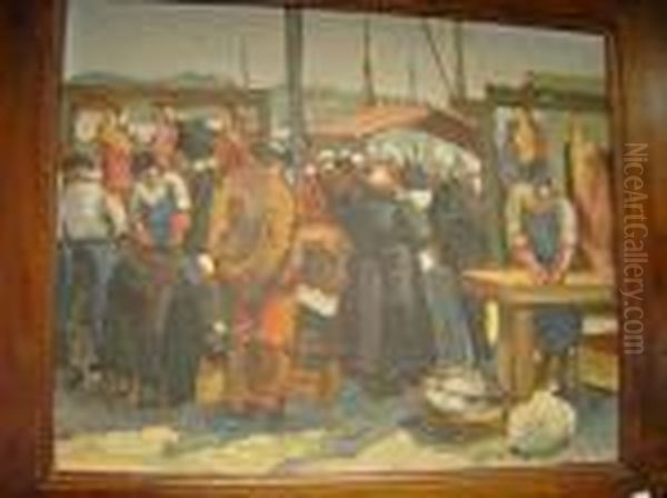 Marche Breton Oil Painting by Pierre De Belay