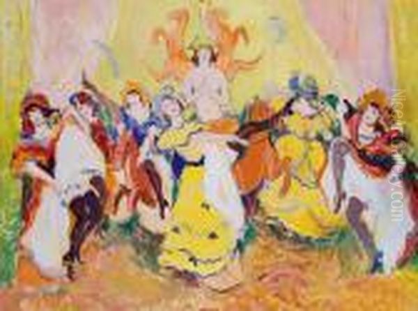 Le French Cancan Oil Painting by Pierre De Belay