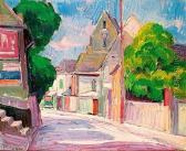 Rue De Bayeux En Ete Oil Painting by Pierre De Belay