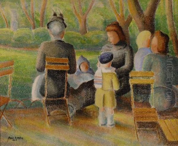 Au Jardin Du Luxembourg Oil Painting by Pierre De Belay