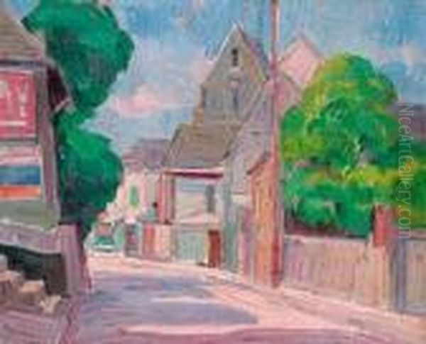 Rue De Village Oil Painting by Pierre De Belay