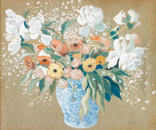 Bouquet De Fleurs Oil Painting by Pierre De Belay