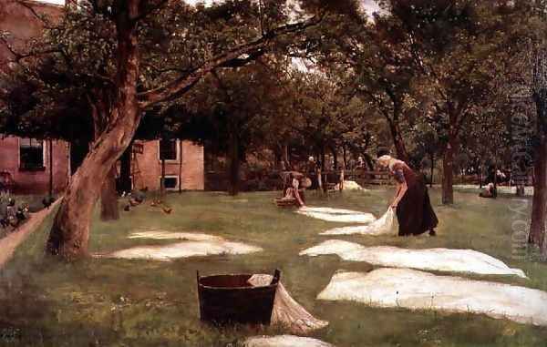 The Bleaching Ground Oil Painting by Max Liebermann