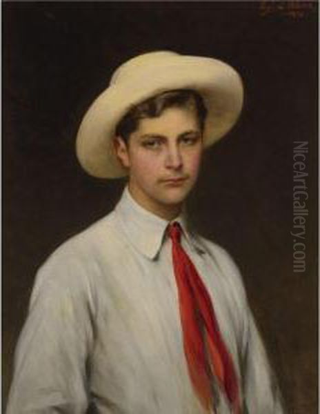 Portrait Of The Artist's Son Oil Painting by Eugene de Blaas